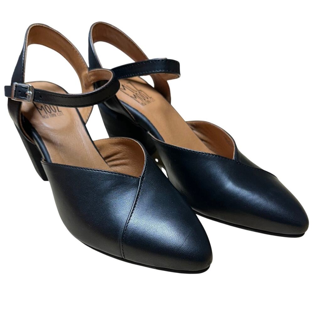 Miz Mooz Leather Pumps Alina Black Women's Size 38 (US 7.5-8) New in Box